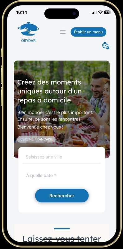 Orydar - Culinary Experience Booking Mobile App - Image 3